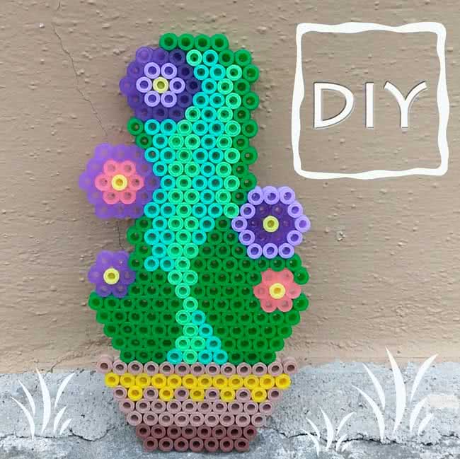 Fai un cactus con le Hama Beads o Pyssla