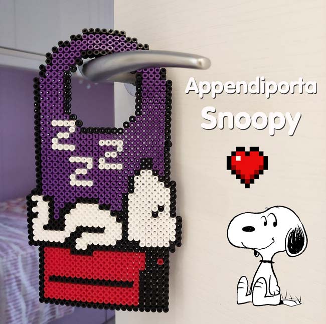 Appendiporta Snoopy con le perline Hama