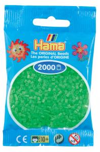 Hama beads MINI 2000 pezzi fluorescent green n.42