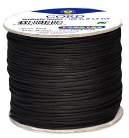 Cordoncino cuoio sintetico 1,5 mm x 100 m - Nero