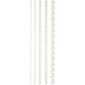 Mezze perle adesive - Bianco