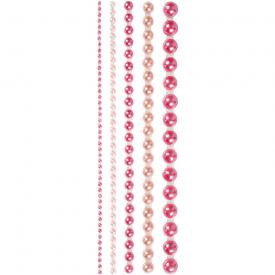 Mezze perle adesive pink