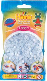 Hama Beads Midi 1000 pezzi - azzurro brilla nel buio n.57