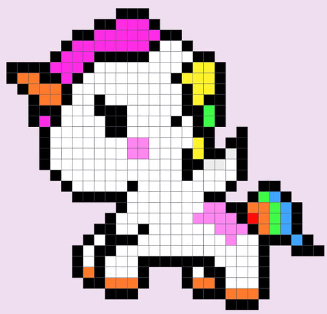 unicorno hama beads